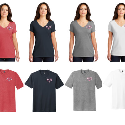 Auburn Aces Tri Blend Front Left Chest Club Logo Tee Thumbnail