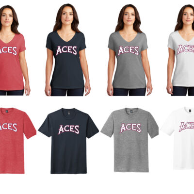 Auburn Aces Tri Blend Front Chest Wording Logo Tee Thumbnail
