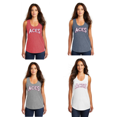 Auburn Aces Tri Blend Front Chest Wording Ladies Tank Top Thumbnail