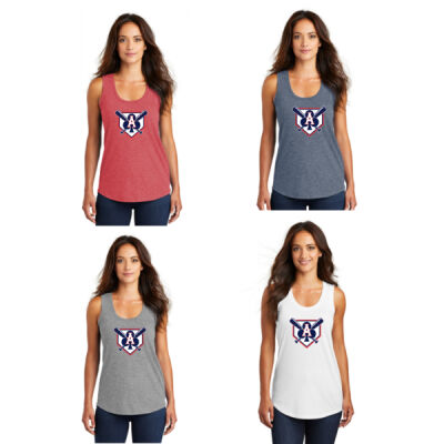 Auburn Aces Tri Blend  Ladies Tank Top with Home Plate Logo Thumbnail